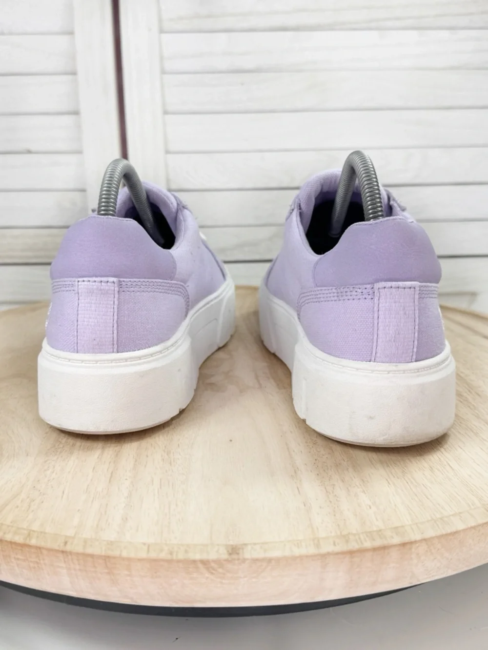 Timberland Laurel Court Low Lace Up Canvas Sneakers Lilac‎ Purple Women 9.5